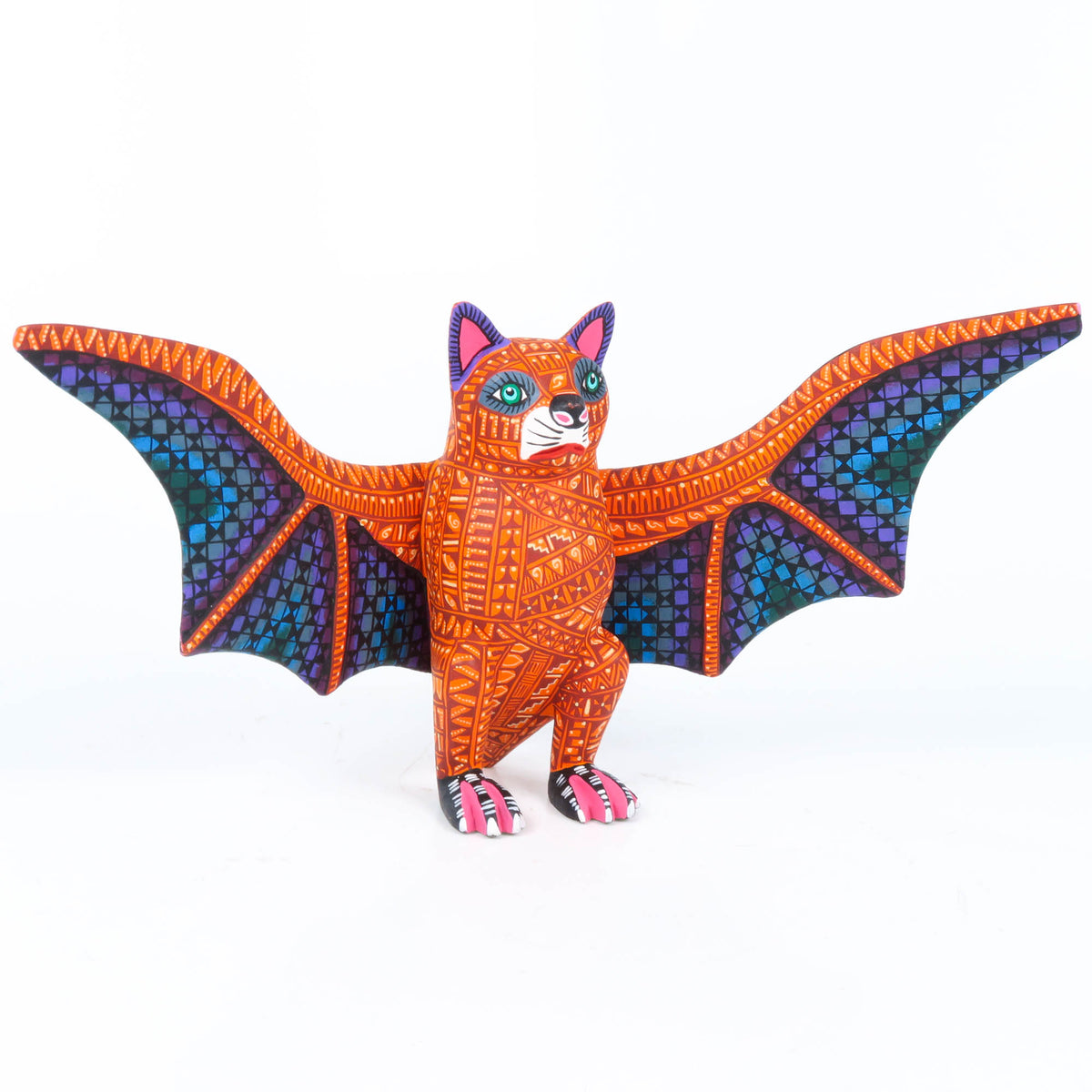 Bat - Oaxacan Alebrije Wood Carving – VivaMexico.com - Mexican Art