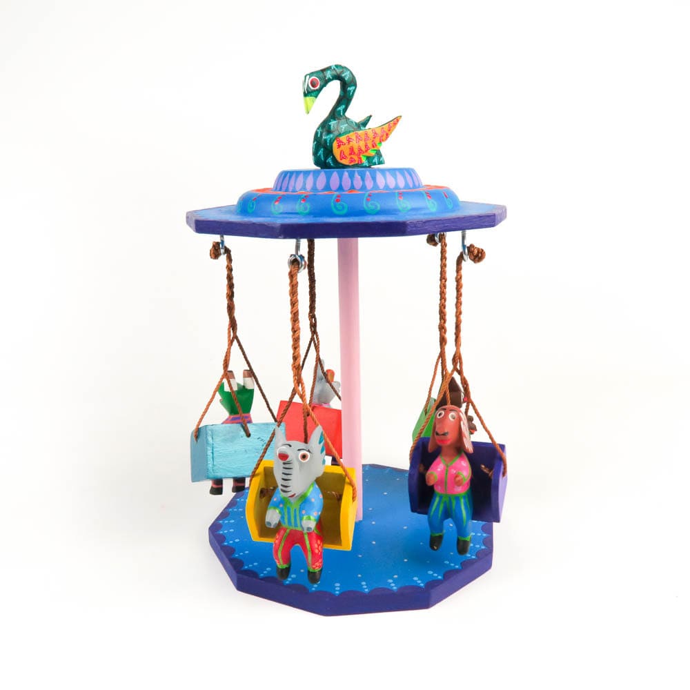 Carnival Swing - Oaxacan Alebrije Wood Carving Mexican Folk Art