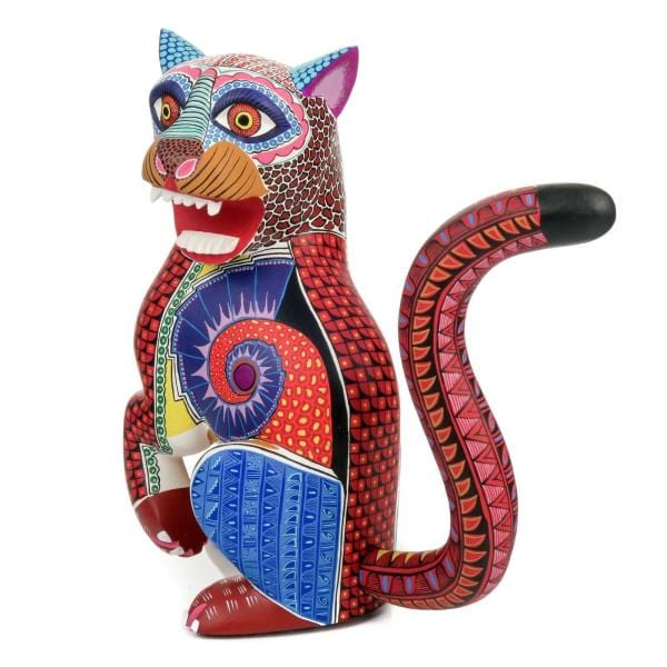 Fierce Jaguar - Oaxacan Alebrije Wood Carving – VivaMexico.com