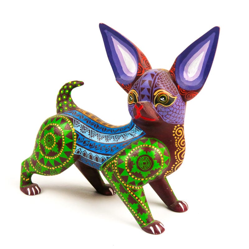 Fine Zapotec Chihuahua Dog - Oaxacan Alebrije Wood Carving