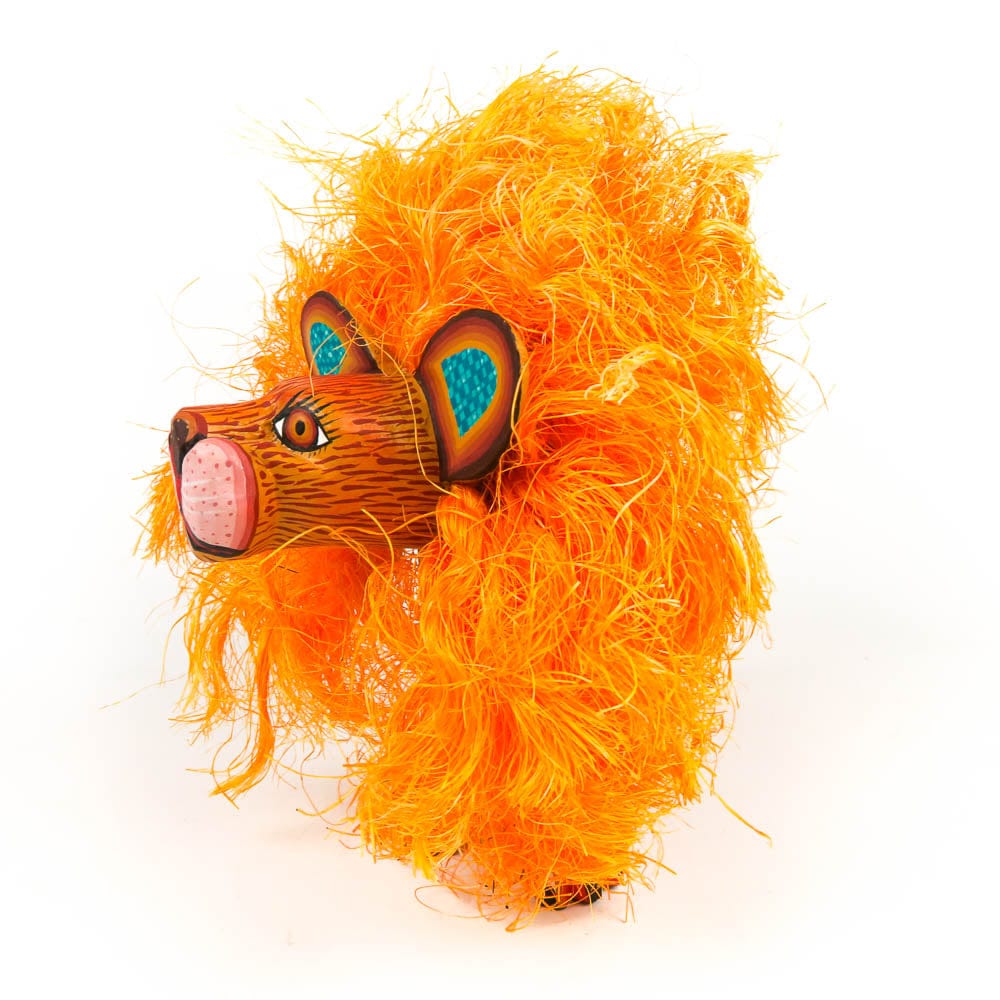 Hairy Lion - Oaxacan Alebrije Wood Carving Mexican Folk Art