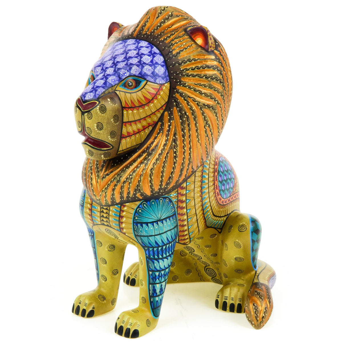 Majestic Lion - Oaxacan Alebrije Wood Carving – VivaMexico.com