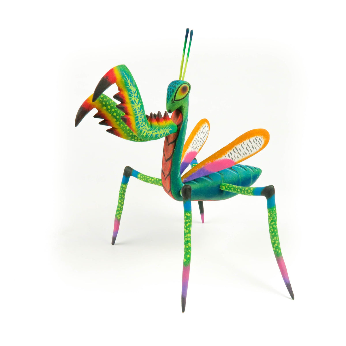 Praying Mantis - Oaxacan Alebrije Wood Carving – VivaMexico.com