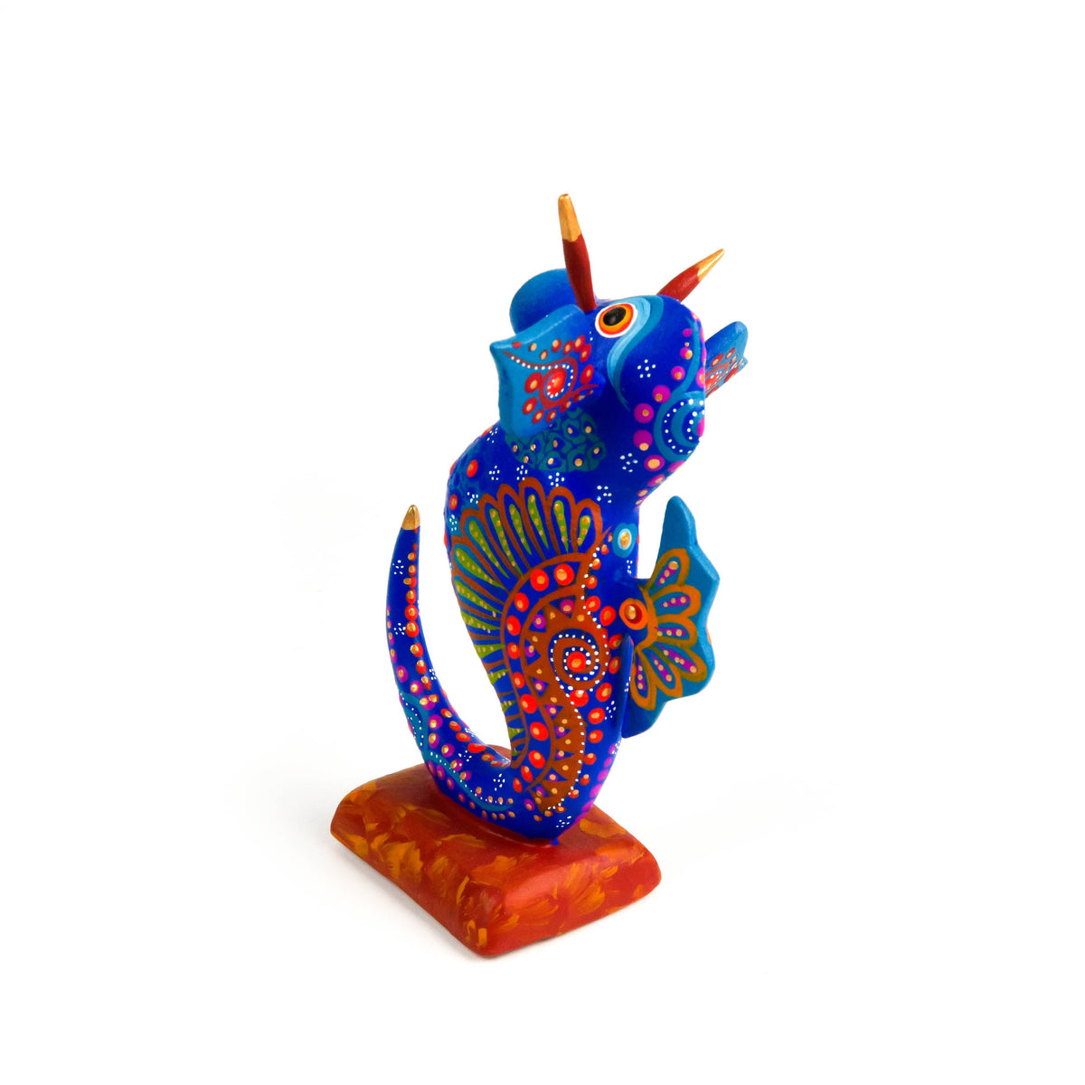 アバロンシェル　魚のオブジェ　メキシコ産 Seahorse - Oaxacan Alebrije Wood Carving – VivaMexico.com