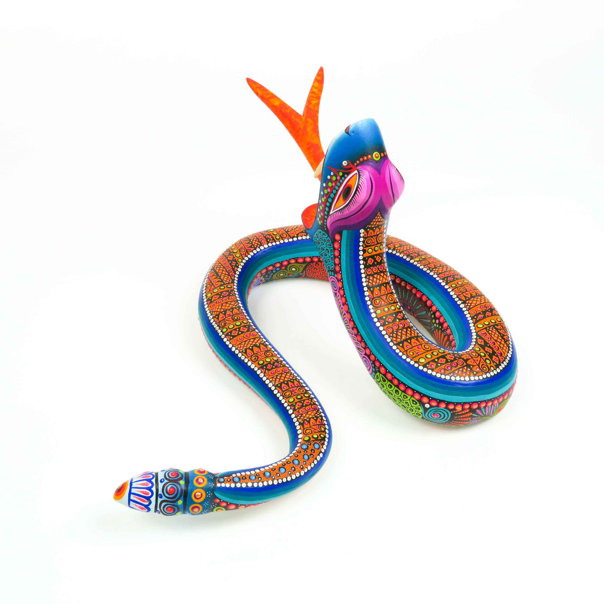 Slithering Snake - Oaxacan Alebrije Wood Carving Sculpture – Vivamexico 