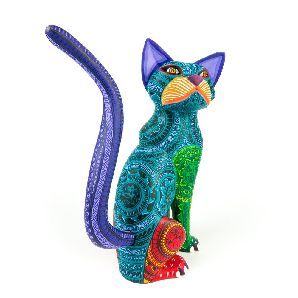 Tall Cat - Oaxacan Alebrije Wood Carving – VivaMexico.com