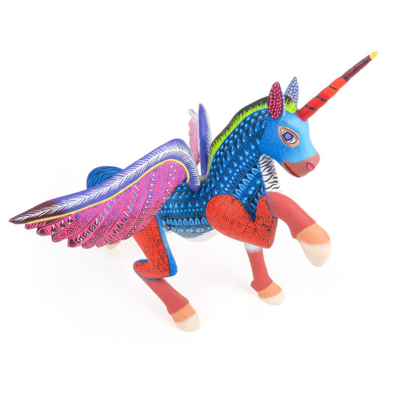 Unicorn - Oaxacan Alebrije Wood Carving – VivaMexico.com - Mexican Art