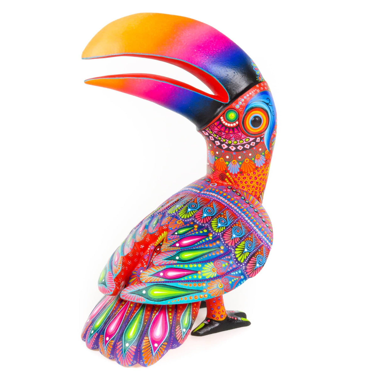 Vibrant Toucan Bird - Oaxacan Alebrije Wood Carving Sculpture