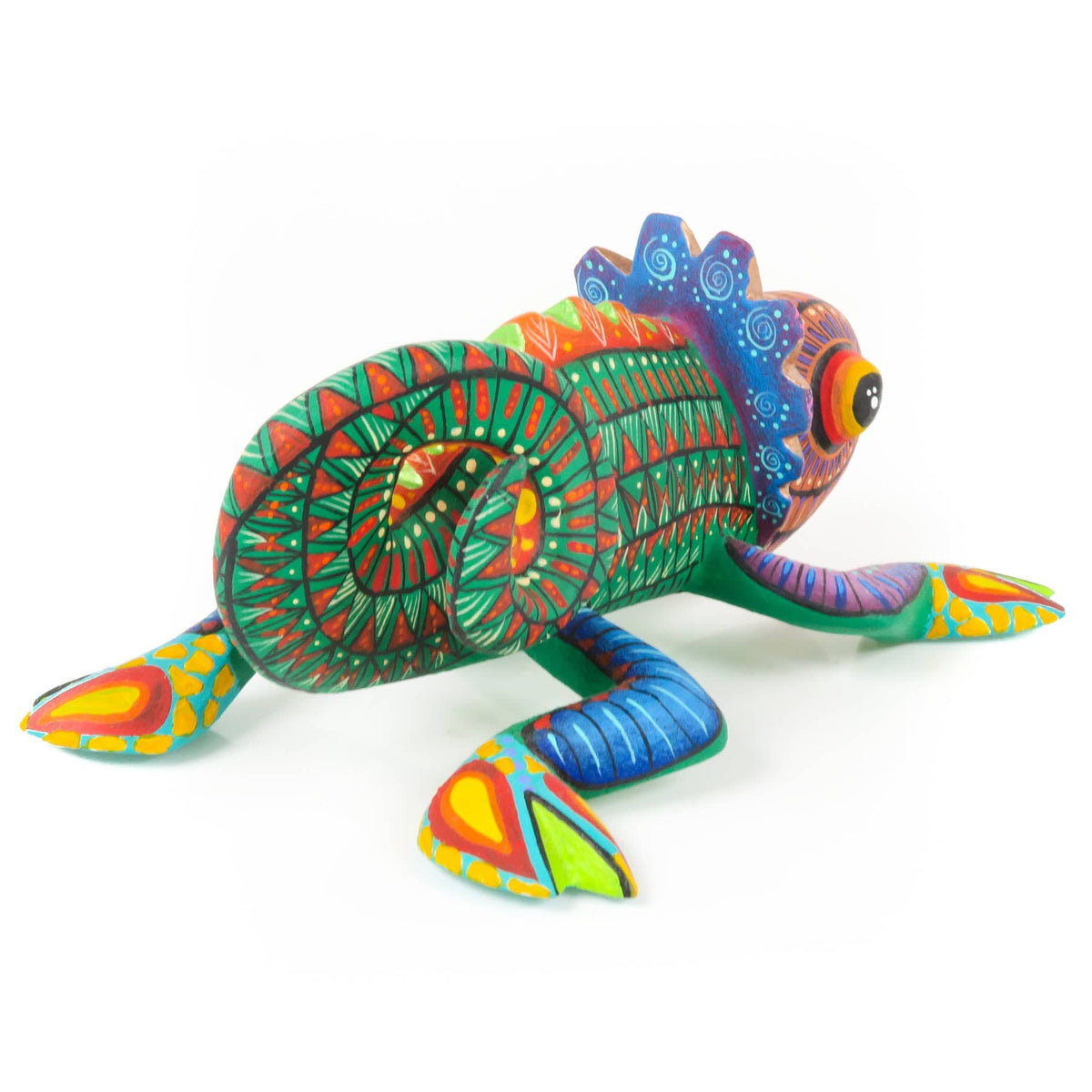 Zapotec Chameleon - Oaxacan Alebrije Wood Carving – VivaMexico.com