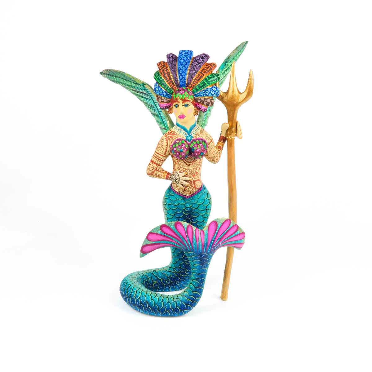 Zapotec Mermaid - Oaxacan Alebrije Wood Carving – VivaMexico.com