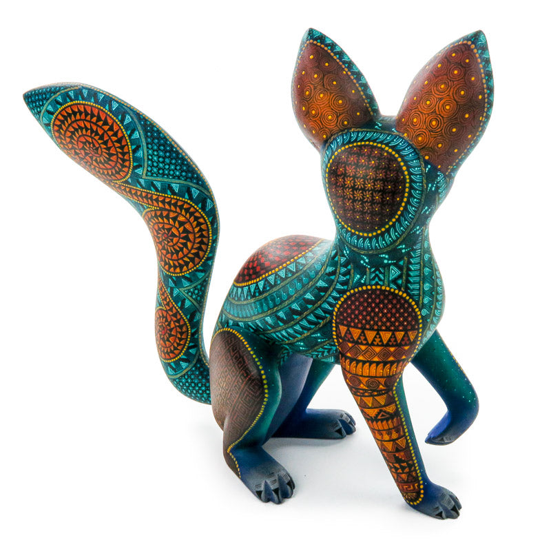 Beautiful Fox - Oaxacan Alebrije Wood Carving - Nestor Melchor