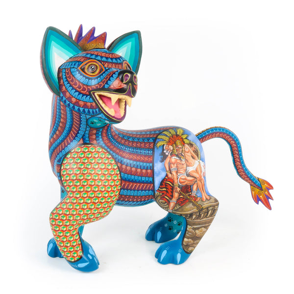 Aztec Xoloitzcuintle Dog - Oaxacan Alebrije Wood Carving