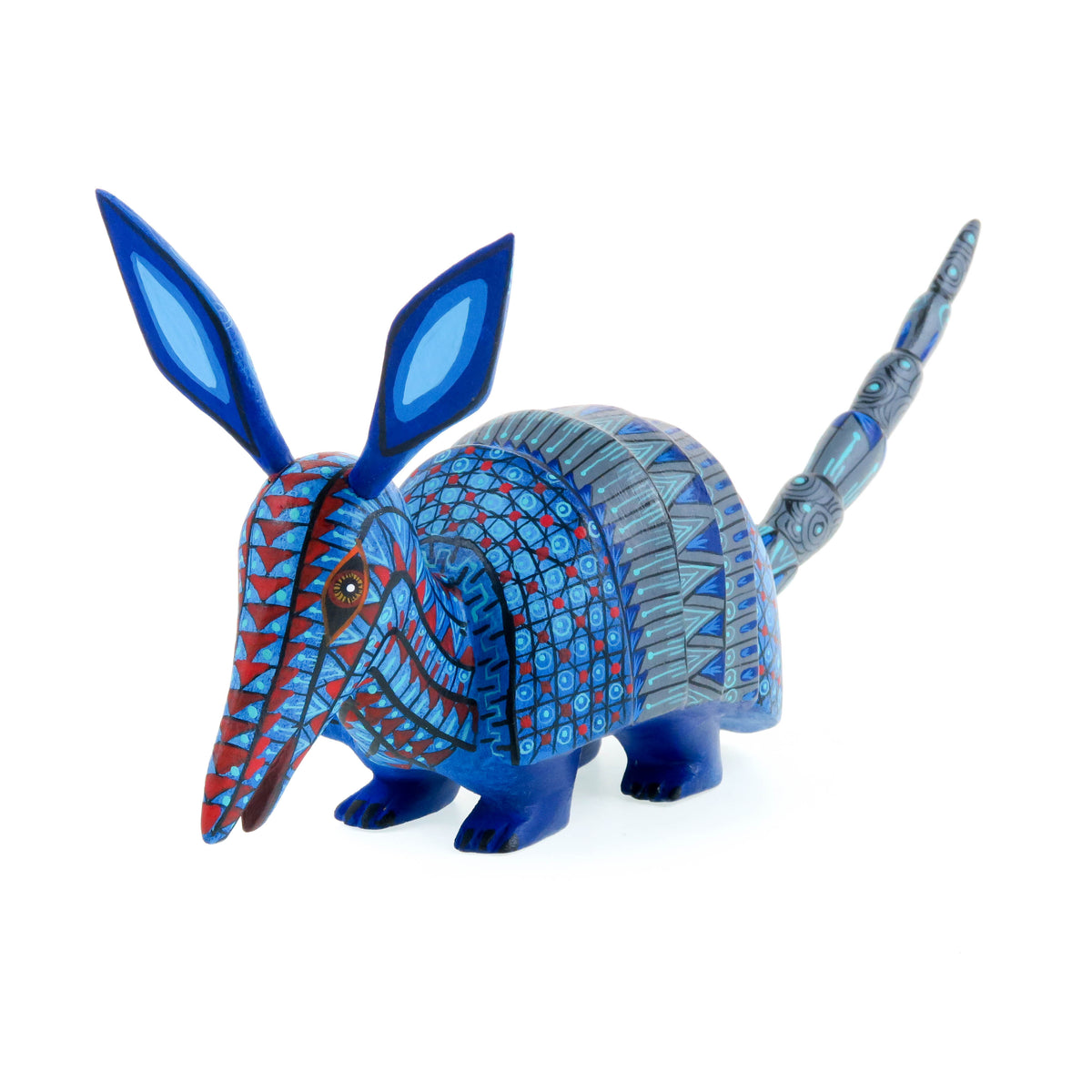 Blue Armadillo - Oaxacan Alebrije Wood Carving