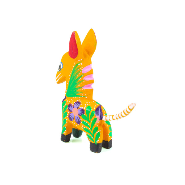Mini Yellow Horse - Oaxacan Alebrije Wood Carving