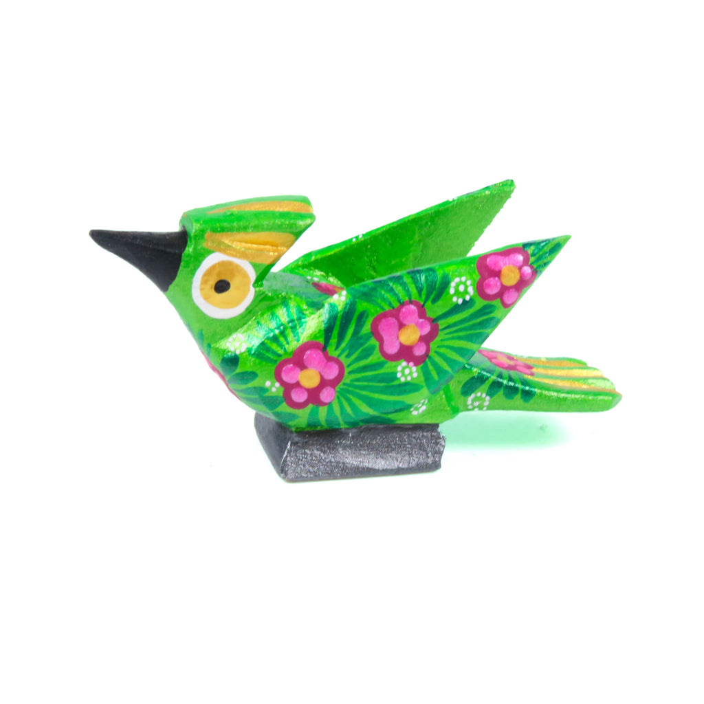 Mini Quetzal Bird - Oaxacan Alebrije Wood Carving