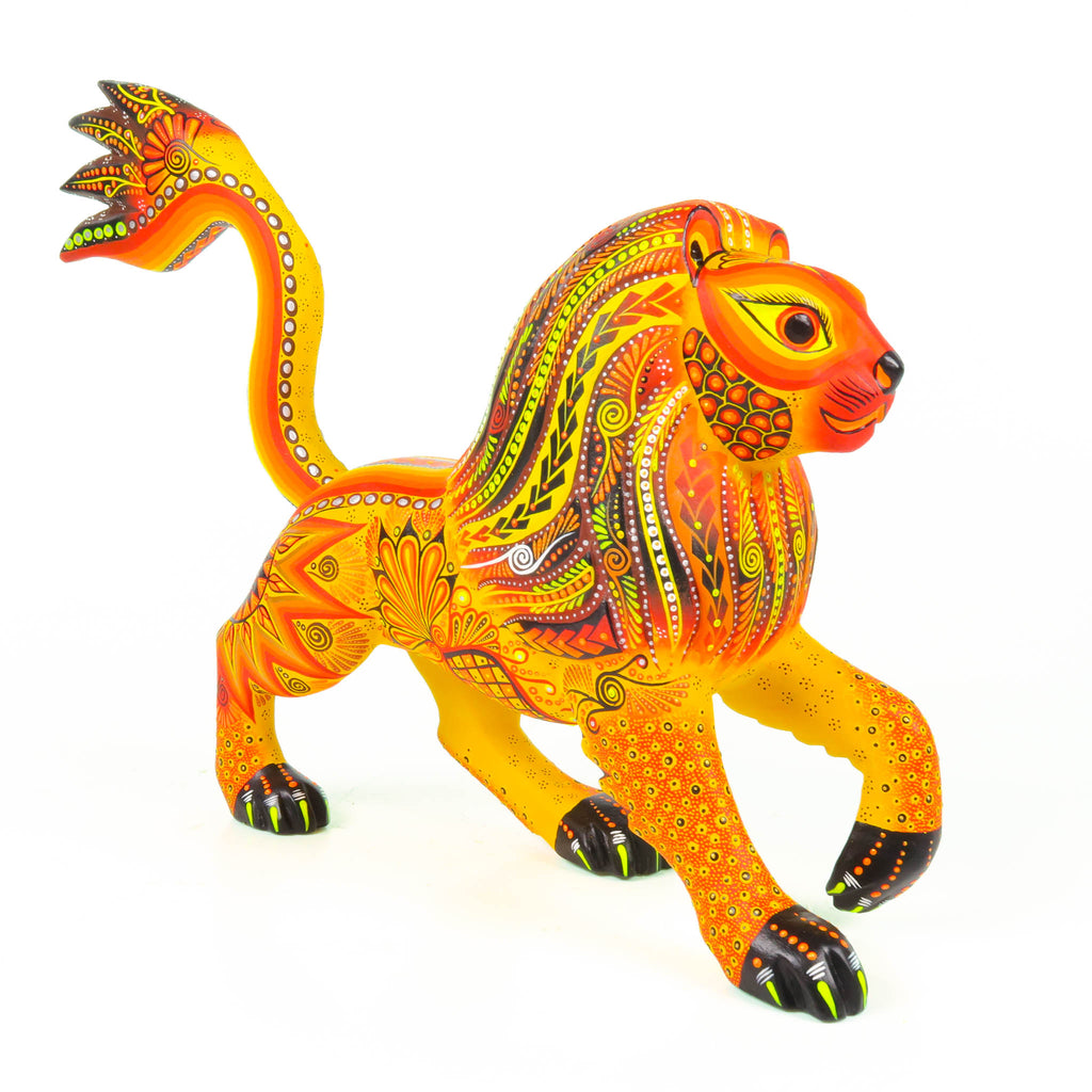 Fierce Lion - Oaxacan Alebrije Wood Carving