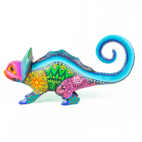 Colorful Chameleon - Oaxacan Alebrije Wood Carving