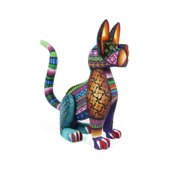 Zapotec Jaguar - Oaxacan Alebrije Wood Carving - VivaMexico.com - Mexican Art