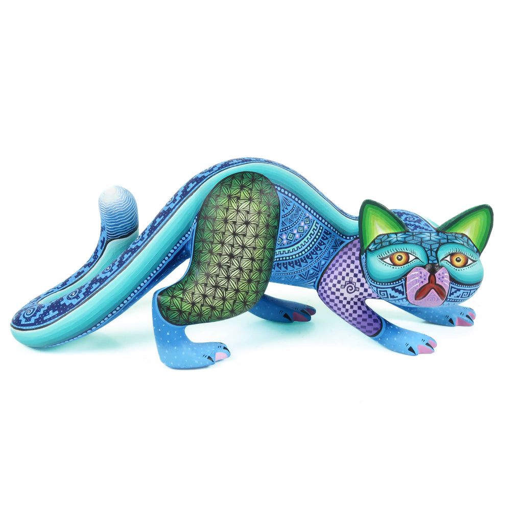 Crouching Cat - Oaxacan Alebrije Wood Carving