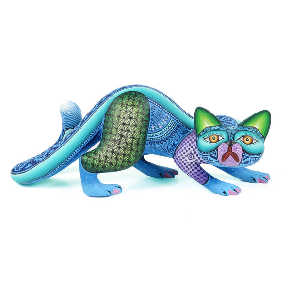 Crouching Cat - Oaxacan Alebrije Wood Carving