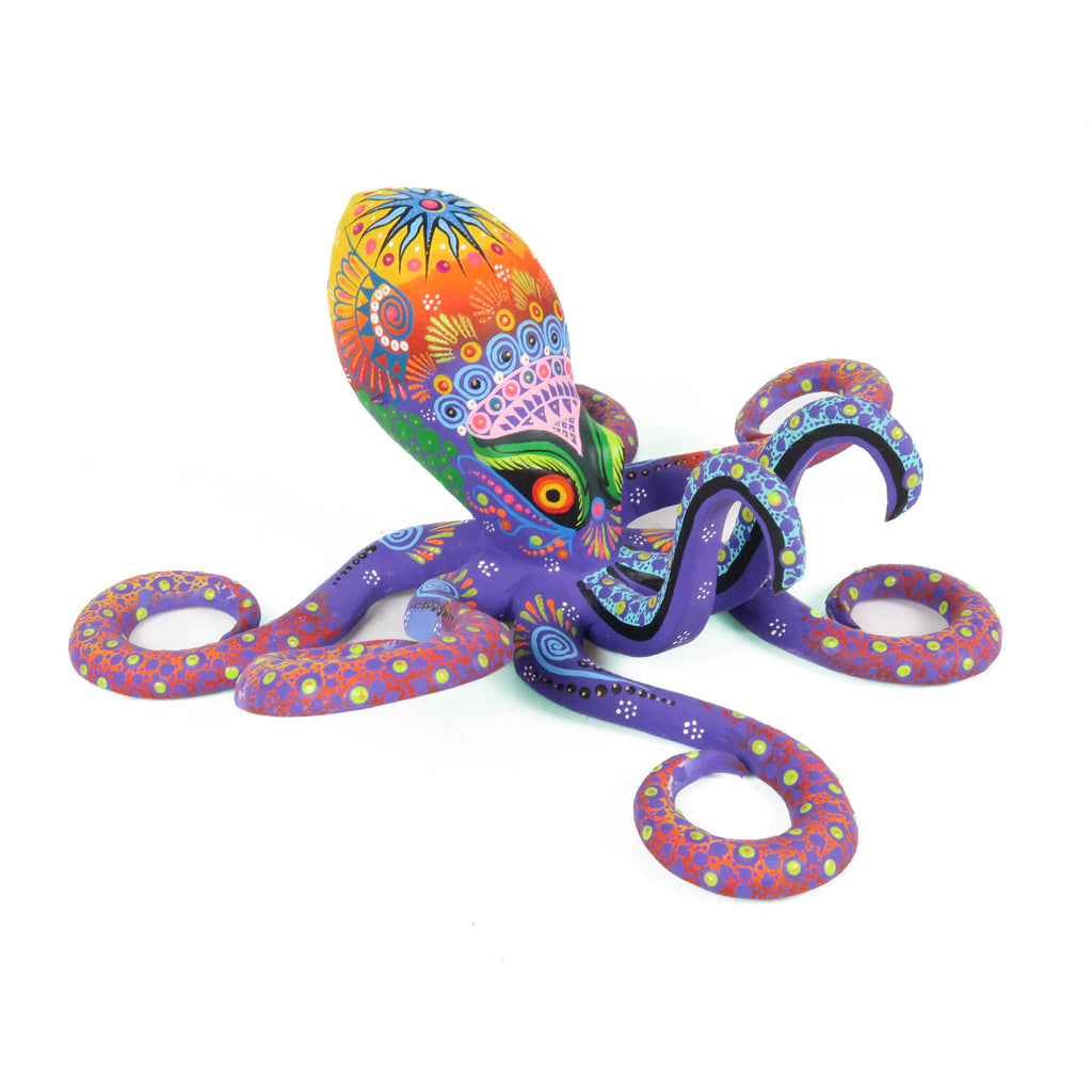 Purple Octopus - Oaxacan Alebrije Wood Carving