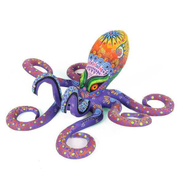 Purple Octopus - Oaxacan Alebrije Wood Carving