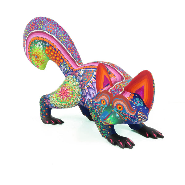 Curious Raccoon - Oaxacan Alebrije Wood Carving