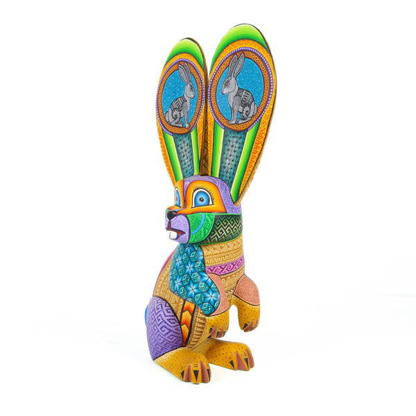 Masterpiece Rabbit - Oaxacan Alebrije Wood Carving - VivaMexico.com - Mexican Art