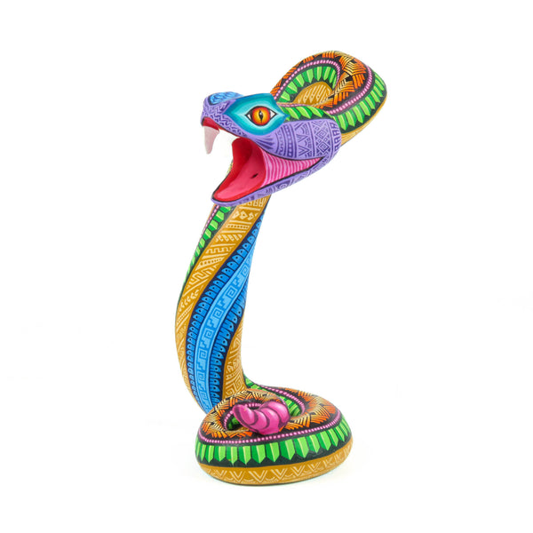 Rattlesnake - Oaxacan Alebrije Wood Carving - VivaMexico.com - Mexican Art