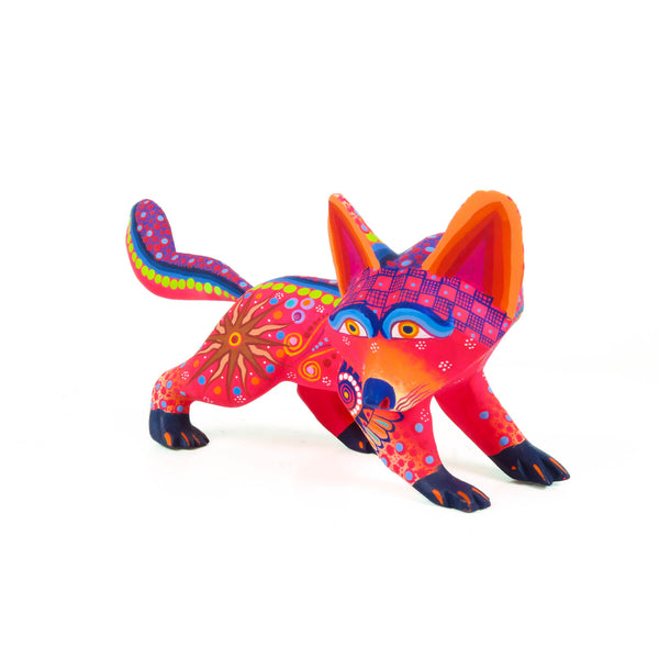 Red Fox - Oaxacan Alebrije Wood Carving - VivaMexico.com - Mexican Art