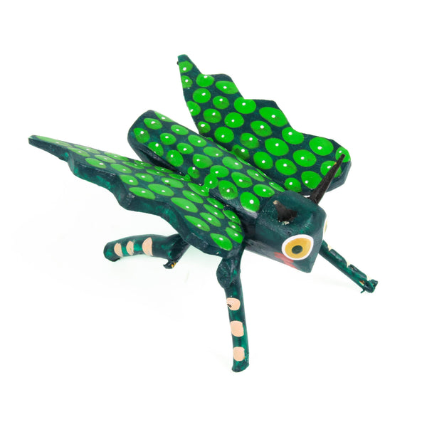 Mini Green Butterfly - Oaxacan Alebrije Wood Carving