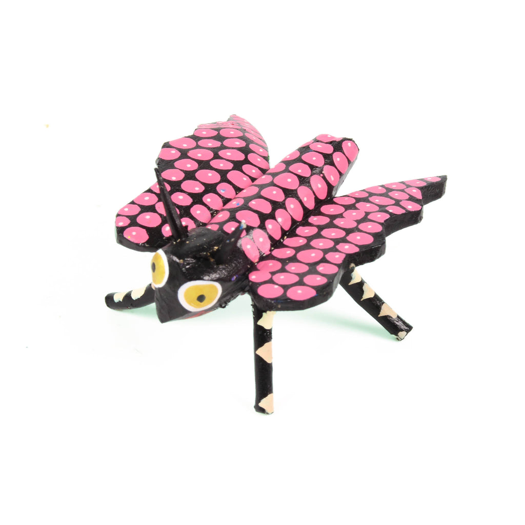 Mini Black Butterfly - Oaxacan Alebrije Wood Carving