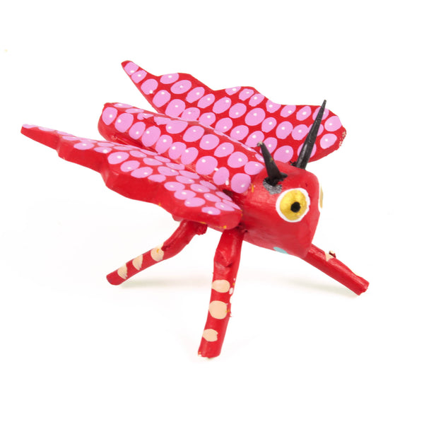 Mini Red Butterfly - Oaxacan Alebrije Wood Carving