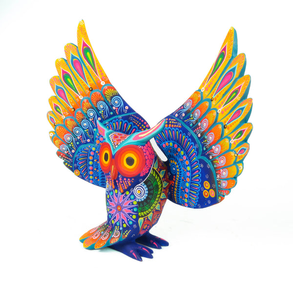 Blue Owl - Oaxacan Alebrije Wood Carving