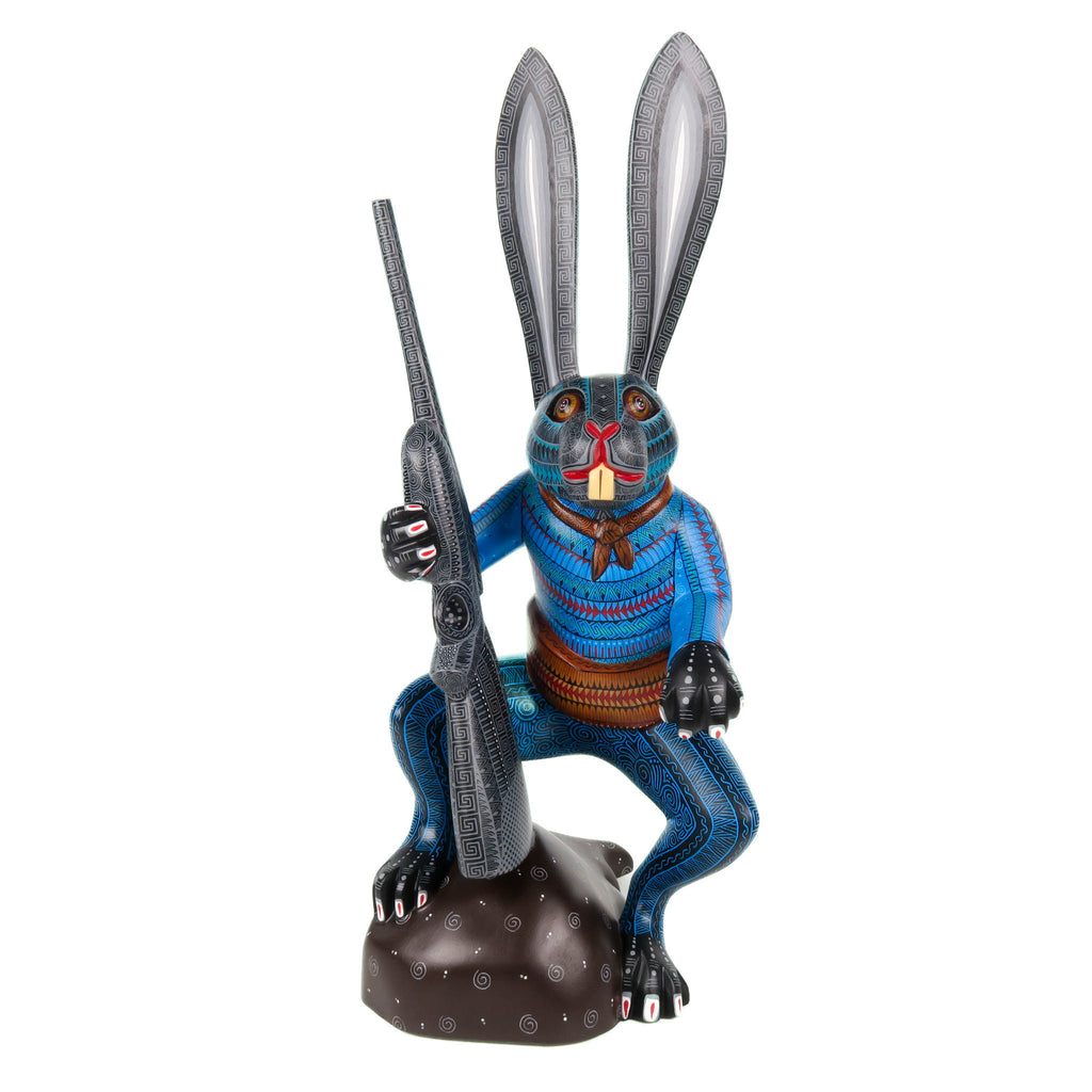 Rabbit "Vaquero" Cowboy - Oaxacan Alebrije Wood Carving