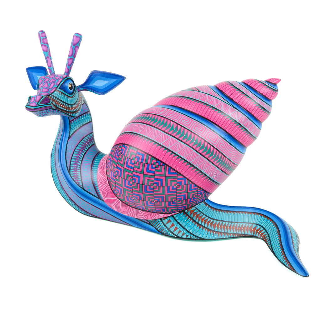 Giraffe & Snail Fusion Masterpiece - Oaxacan Alebrije Wood Carving