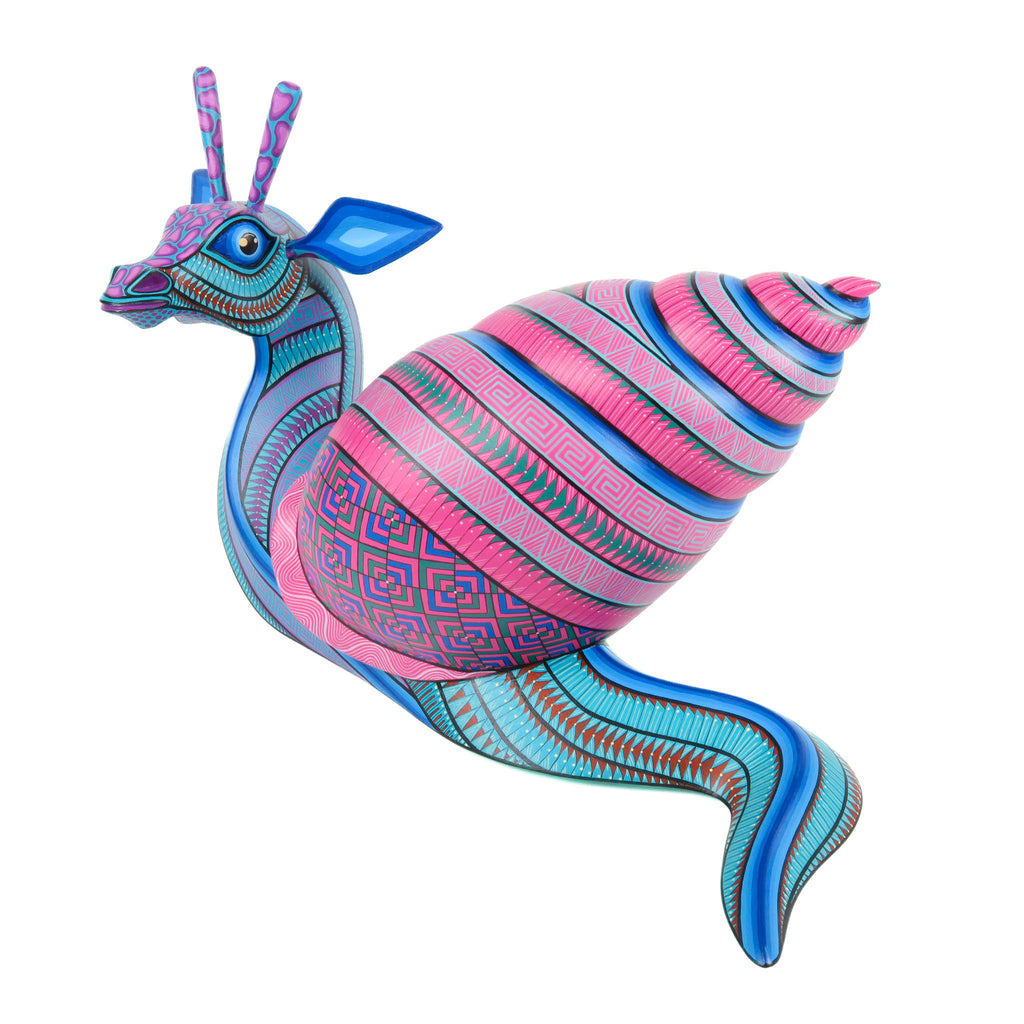 Giraffe & Snail Fusion Masterpiece - Oaxacan Alebrije Wood Carving