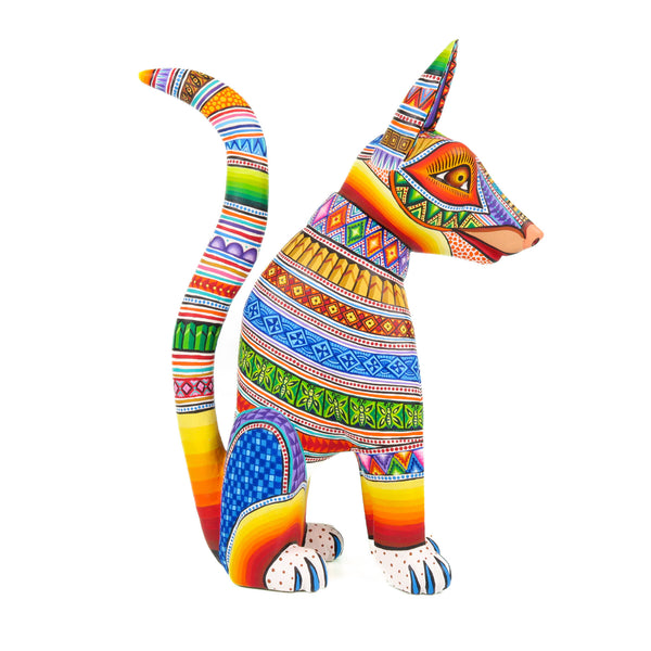 Colorful Coyote - Oaxacan Alebrije Wood Carving