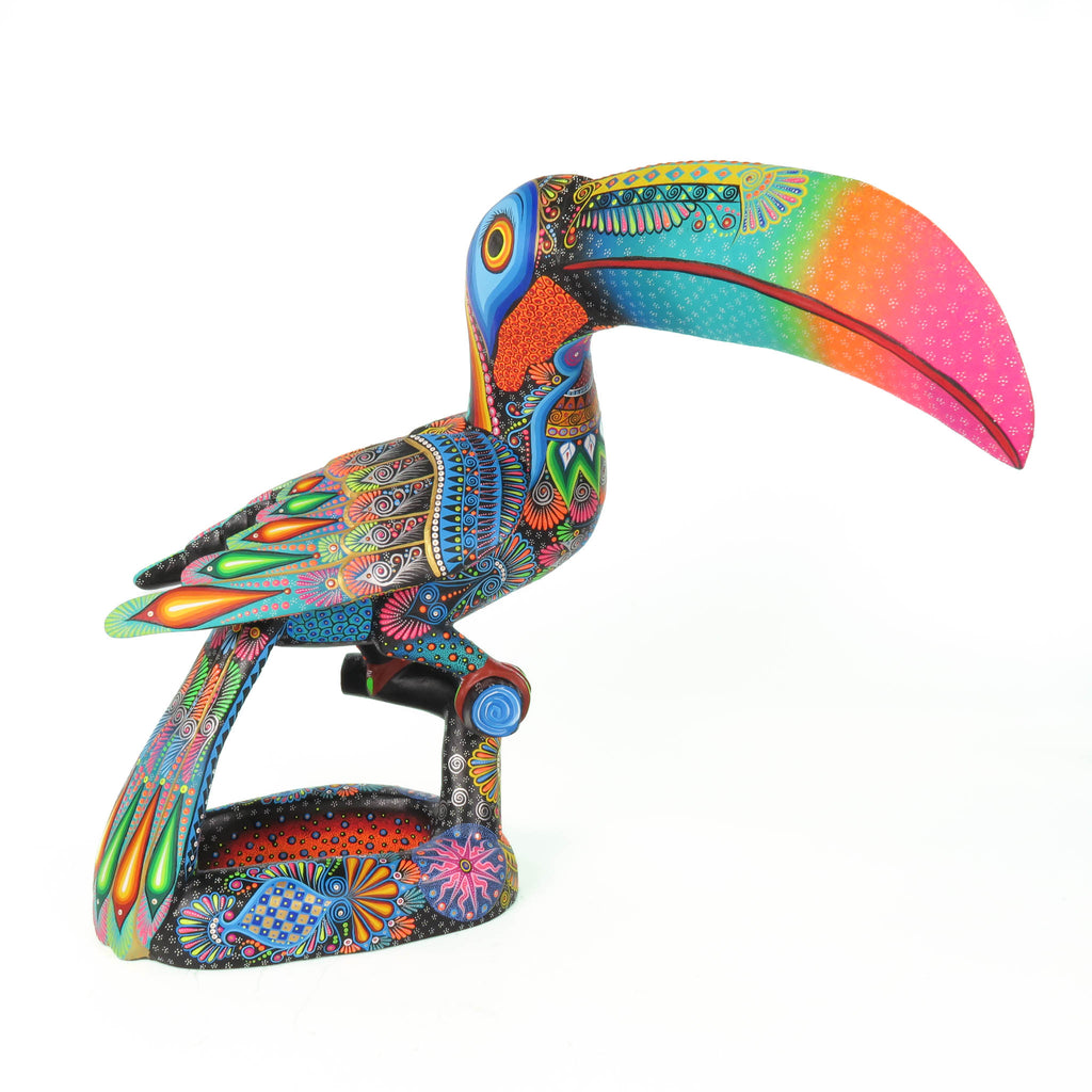 Large Masterpiece Toucan Bird - Oaxacan Alebrije Wood Carving Sculpture