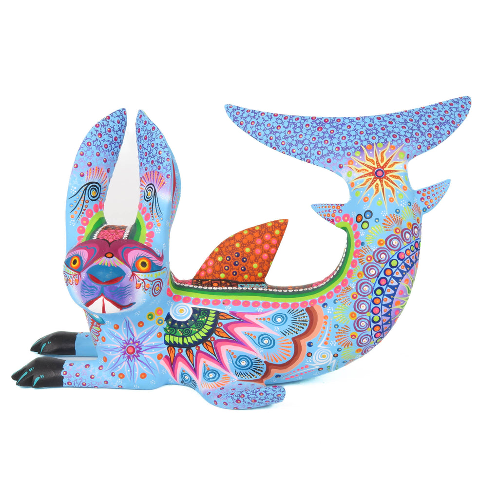 Rabbit & Shark Fusion - Oaxacan Alebrije Wood Carving