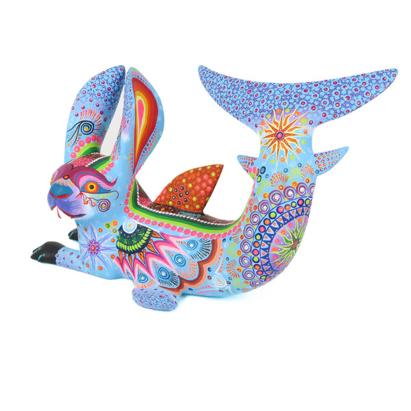 Rabbit & Shark Fusion - Oaxacan Alebrije Wood Carving