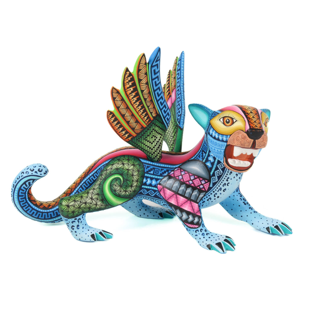 Jaguar & Eagle Fusion - Oaxacan Alebrije Wood Carving