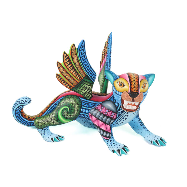Jaguar & Eagle Fusion - Oaxacan Alebrije Wood Carving