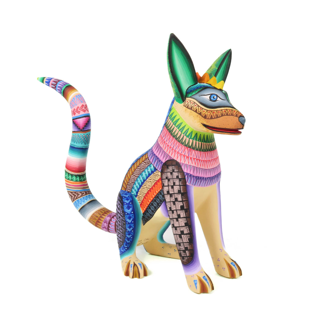 Zapotec Xoloitzcuintli Dog - Oaxacan Alebrije Wood Carving