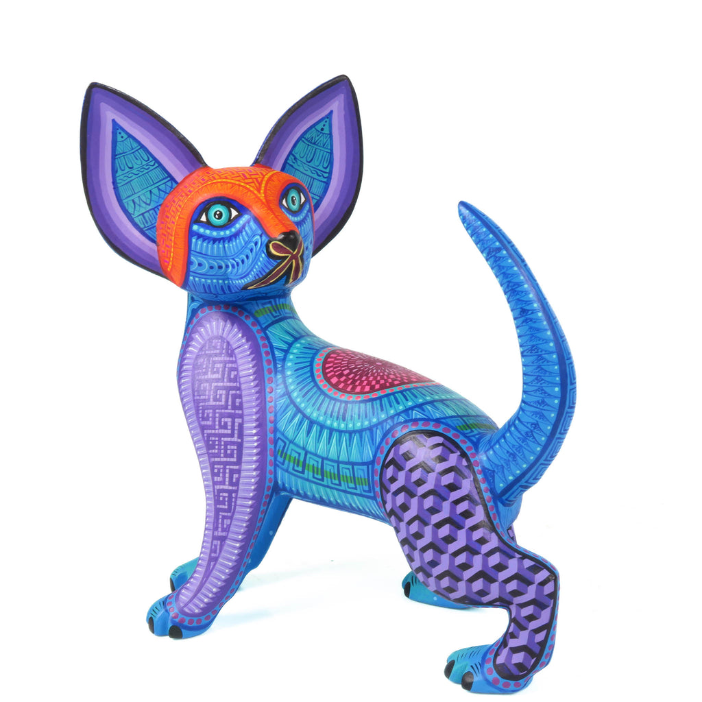 Blue Masterpiece Dog - Oaxacan Alebrije Wood Carving