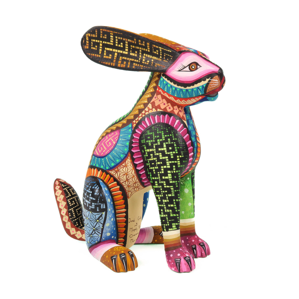 Beautiful Sitting Rabbit - Oaxacan Alebrije Wood Carving