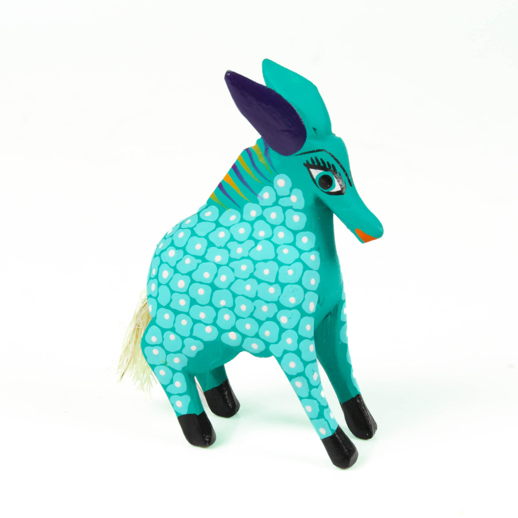 Mini Turquoise Goat - Oaxacan Alebrije Wood Carving