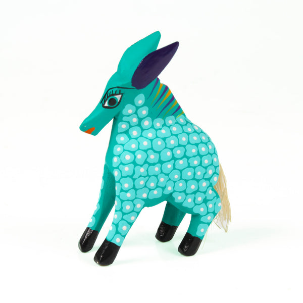 Mini Turquoise Goat - Oaxacan Alebrije Wood Carving