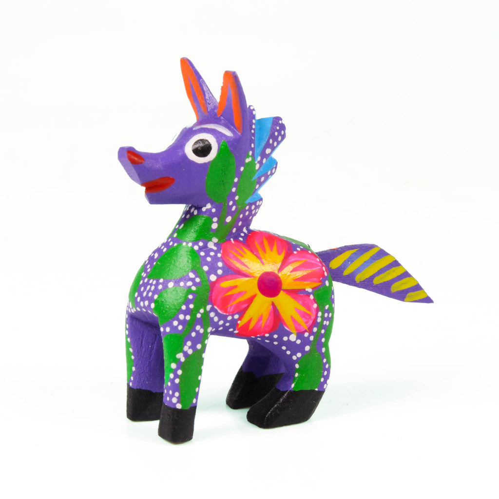 Mini Purple Horse - Oaxacan Alebrije Wood Carving