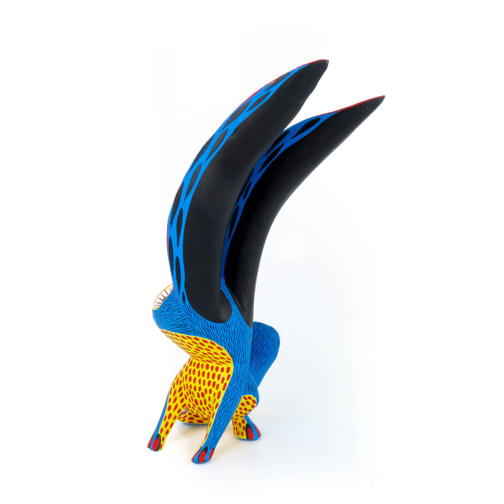 Big Eared Rabbit (Blue) - Oaxacan Alebrije Wood Carving